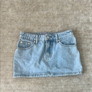 Edikted Jean denim mini skirt